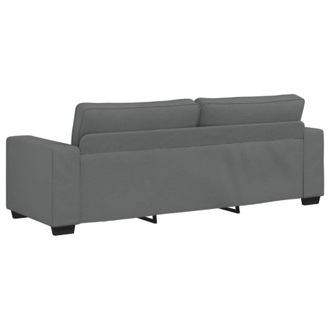 SOFA 3-OSOBOWA CIEMNOSZARA 180CM TAPICEROWANA TKANINĄ
