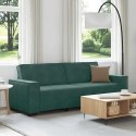 SOFA 3-OSOBOWA CIEMNOZIELONY 180CM OBITA AKSAMITEM