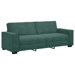 SOFA 3-OSOBOWA CIEMNOZIELONY 180CM OBITA AKSAMITEM