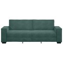 SOFA 3-OSOBOWA CIEMNOZIELONY 180CM OBITA AKSAMITEM