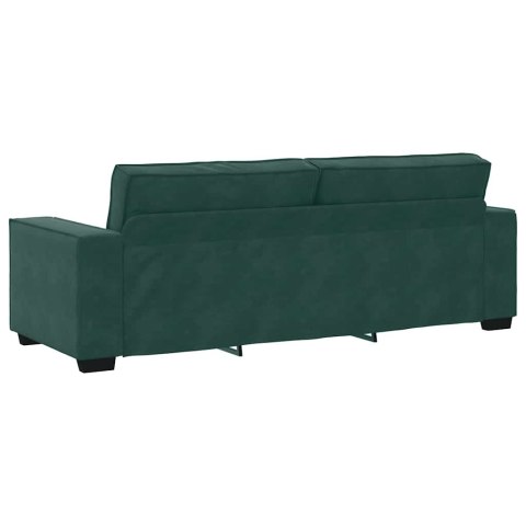 SOFA 3-OSOBOWA CIEMNOZIELONY 180CM OBITA AKSAMITEM