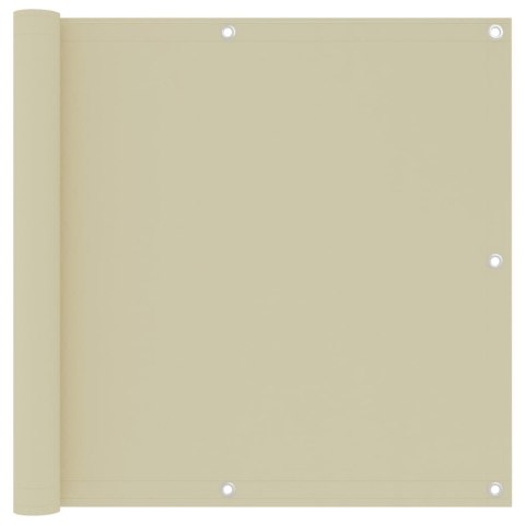 PARAWAN BALKONOWY WODOODPORNY OSŁONA PRYWATNOŚCI UV KREMOWY 90X500CM