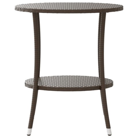 ROZKŁADANE FOTELE OGRODOWE ZE STOLIKIEM 2 SZT. BRĄZOWE