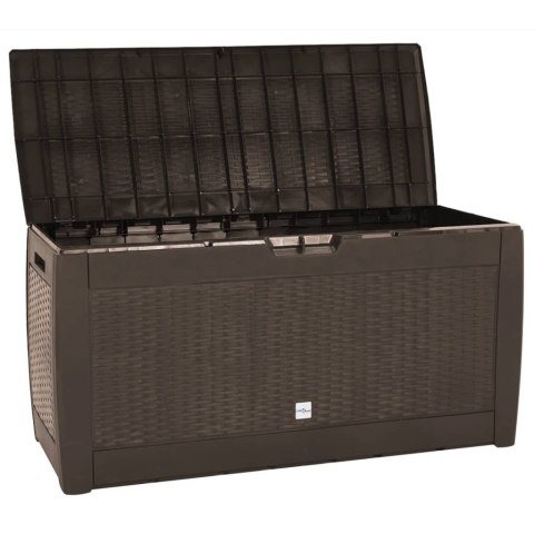 SKRZYNIA OGRODOWA BRĄZOWA 119X48X60CM POLIPROPYLEN