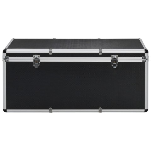 SKRZYNIE DO PRZECHOWYWANIA 3 SZT. CZARNE ALUMINIOWE