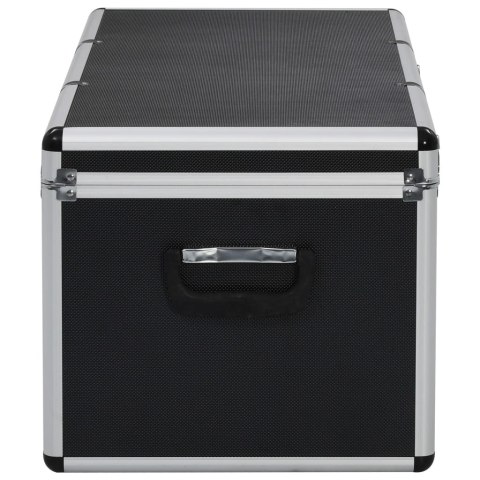 SKRZYNIE DO PRZECHOWYWANIA 3 SZT. CZARNE ALUMINIOWE