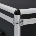 SKRZYNIE DO PRZECHOWYWANIA 3 SZT. CZARNE ALUMINIOWE