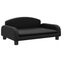 SOFA DLA DZIECI CZARNA 70X45X30CM SZTUCZNA SKÓRA