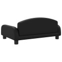 SOFA DLA DZIECI CZARNA 70X45X30CM SZTUCZNA SKÓRA