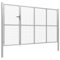 BRAMA OGRODZENIOWA STALOWA 350X 150CM SREBRNA