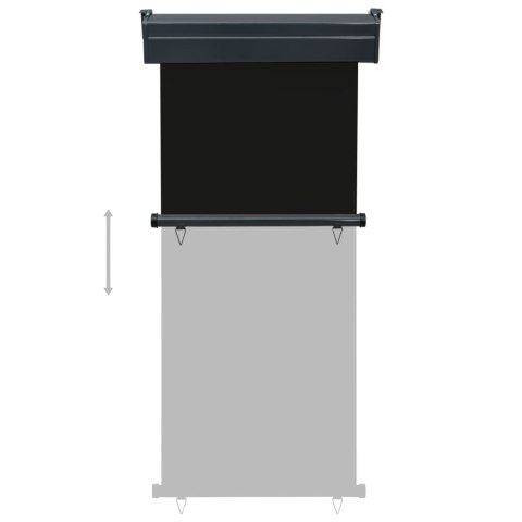 MARKIZA BOCZNA NA BALKON 85X250CM CZARNA