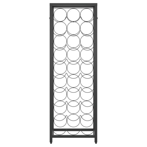 STOJAK NA 27 BUTELEK CZARNY 34X18X100CM KUTE ŻELAZO