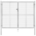 BRAMA OGRODOWA GALWANIZOWANA STAL 306X250CM SREBRNA