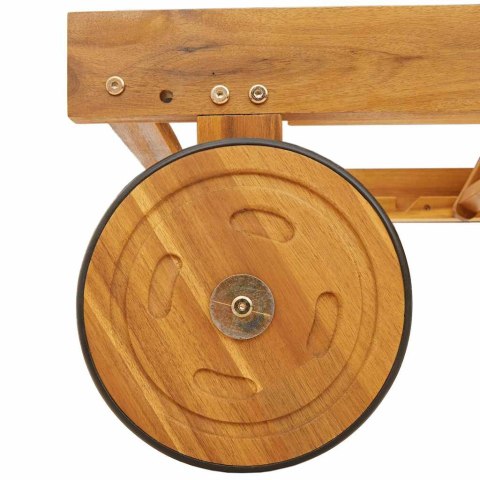 LEŻAKI 2 SZT. ZE STOLIKIEM LITE DREWNO AKACJOWE