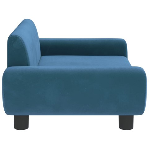SOFA DLA DZIECI NIEBIESKA 70X45X33CM AKSAMIT