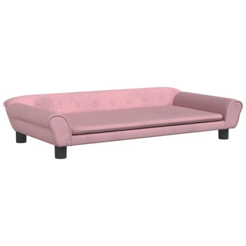 SOFA DLA DZIECI RÓŻOWA 100X50X26CM AKSAMIT