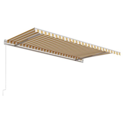 AUTOMATYCZNIE ZWIJANA MARKIZA 450X 300CM ŻÓŁTO-BIAŁA