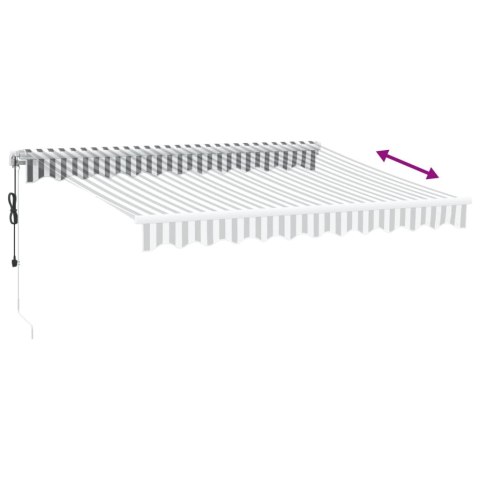 AUTOMATYCZNIE ZWIJANA MARKIZA ANTRACYTOWO-BIAŁA 300X250CM