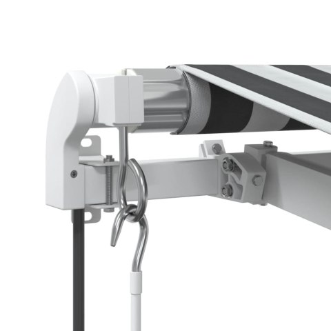 AUTOMATYCZNIE ZWIJANA MARKIZA ANTRACYTOWO-BIAŁA 300X250CM