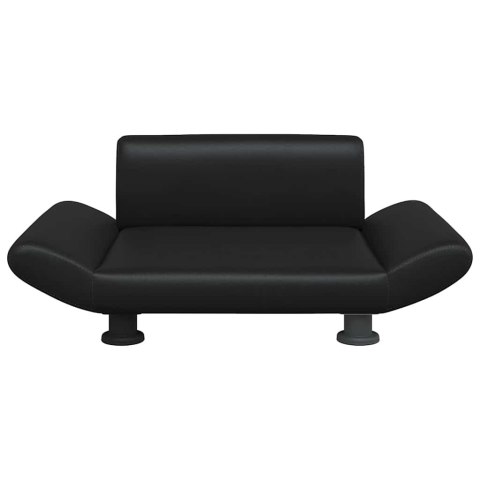 LEGOWISKO DLA PSA CZARNE 70X45X28CM SZTUCZNA SKÓRA