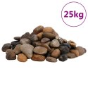 NATURALNE POLEROWANE KAMYKI DEKORACYJNE DO OGRODU AKWARIUM 25KG 2-5CM RÓŻNOKOLOROWE,