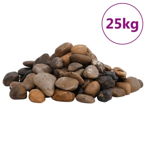 NATURALNE POLEROWANE KAMYKI DEKORACYJNE DO AKWARIUM 25KG 2-5CM RÓŻNOKOLOROWE
