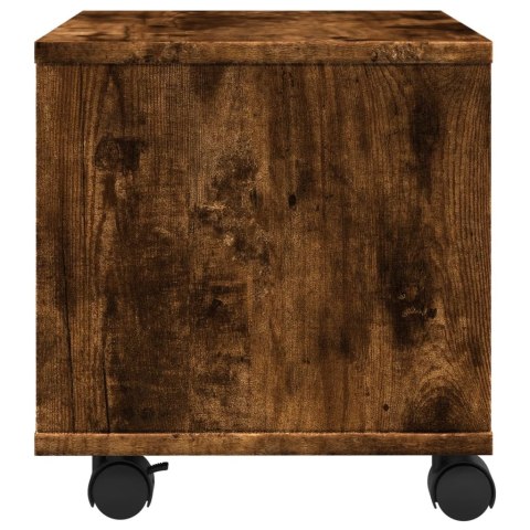 STOLIK POD DRUKARKĘ REGAŁ NA KÓŁKACH PÓŁKA SZAFKA PRZYDYMIONY DĄB 41X32X34,5CM