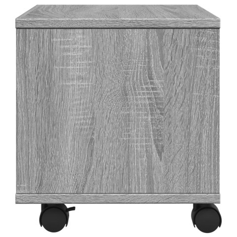 STOJAK POD DRUKARKĘ Z KÓŁKAMI SZARY DĄB SONOMA 41X32X34,5CM