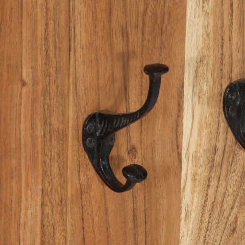 WIESZAKI NA PŁASZCZE 2 SZT. LITE DREWNO AKACJOWE 38X100CM