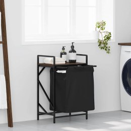 KOSZ NA PRANIE 1 KOMORA Z PÓŁKĄ BRĄZOWY DĄB