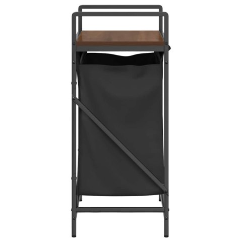 KOSZ NA PRANIE 1 KOMORA Z PÓŁKĄ BRĄZOWY DĄB