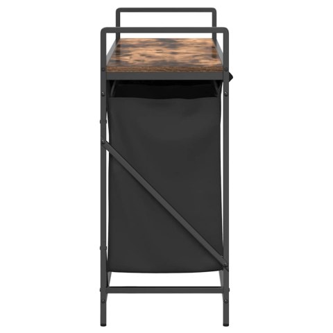 KOSZ NA PRANIE 3 PRZEGRODY Z PÓŁKĄ PRZYDYMIONY DĄB