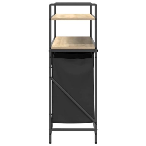 KOSZ NA PRANIE 3 PRZEGRODY Z PÓŁKAMI DĄB SONOMA