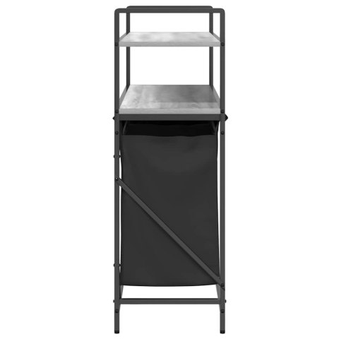 KOSZ NA PRANIE 3 PRZEGRODY Z PÓŁKAMI SZARY DĄB SONOMA