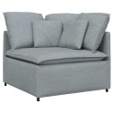 MODUŁOWY NAROŻNIK SOFA Z PODUSZKAMI JASNOSZARY 100CM
