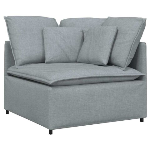 MODUŁOWY NAROŻNIK SOFA Z PODUSZKAMI JASNOSZARY 100CM