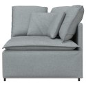 MODUŁOWY NAROŻNIK SOFA Z PODUSZKAMI JASNOSZARY 100CM