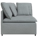 MODUŁOWY NAROŻNIK SOFA Z PODUSZKAMI JASNOSZARY 100CM