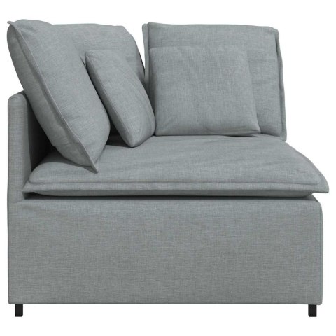 MODUŁOWY NAROŻNIK SOFA Z PODUSZKAMI JASNOSZARY 100CM