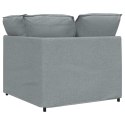 MODUŁOWY NAROŻNIK SOFA Z PODUSZKAMI JASNOSZARY 100CM