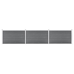 OGRODZENIE OGRODOWE WPC 526X106CM SZARE
