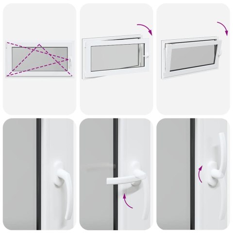 OKNO PIWNICZNE RISOR 110X60CM UCHYLNO-ROZWIERNE DIN LEWE