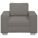 SOFA FOTEL JASNOSZARY 59CM TKANINA SZTRUKSOWA