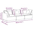 SOFA MODUŁOWA Z PODUSZKAMI TKANINA SZTRUKSOWA CIEMNOSZARA