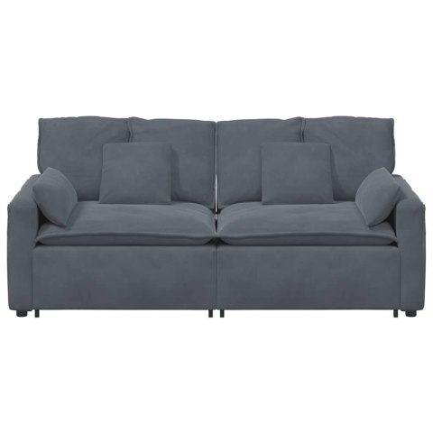 SOFA MODUŁOWA Z PODUSZKAMI CIEMNOSZARA