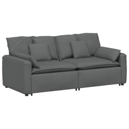 SOFA MODUŁOWA Z PODUSZKAMI CIEMNOSZARA