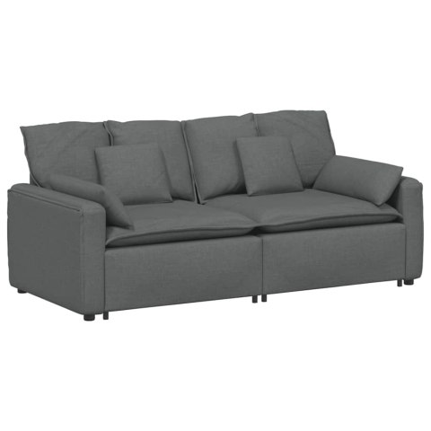 SOFA MODUŁOWA Z PODUSZKAMI CIEMNOSZARA