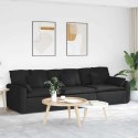 SOFA MODUŁOWA Z PODUSZKAMI CZARNA