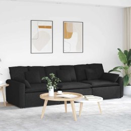 SOFA MODUŁOWA Z PODUSZKAMI CZARNA
