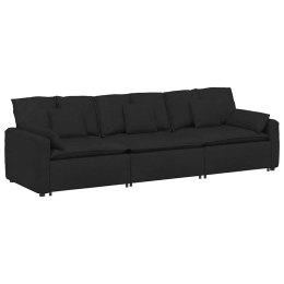 SOFA MODUŁOWA Z PODUSZKAMI CZARNA
